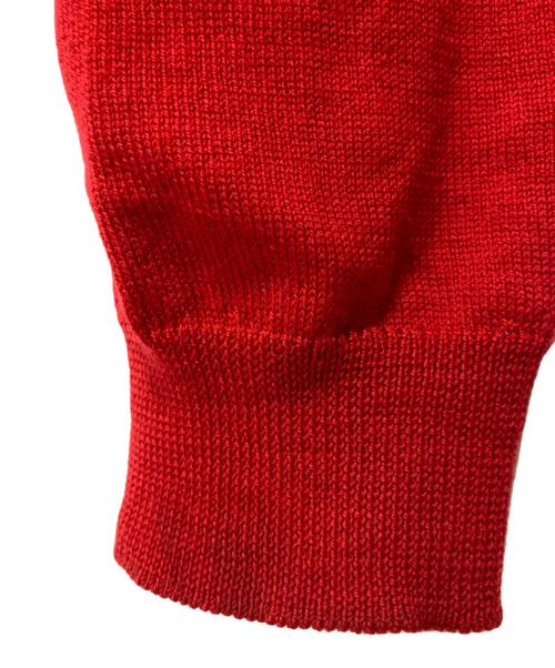 SECOND/LAYER（セカンドレイヤー）SECOND/LAYER (セカンドレイヤー) ニットポロカーディガン レッド サイズ:Mの古着・服飾アイテム