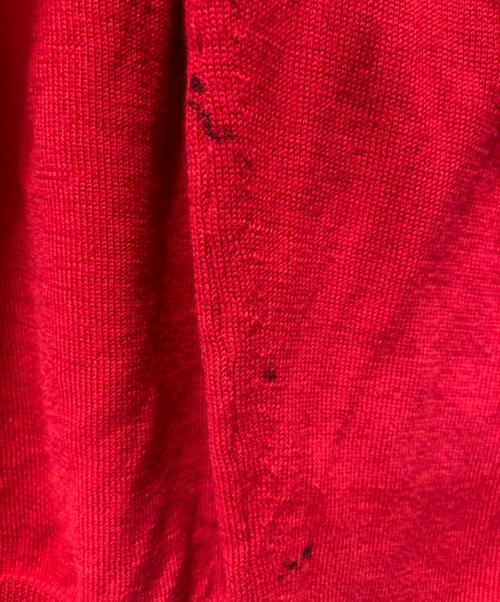 SECOND/LAYER（セカンドレイヤー）SECOND/LAYER (セカンドレイヤー) ニットポロカーディガン レッド サイズ:Mの古着・服飾アイテム