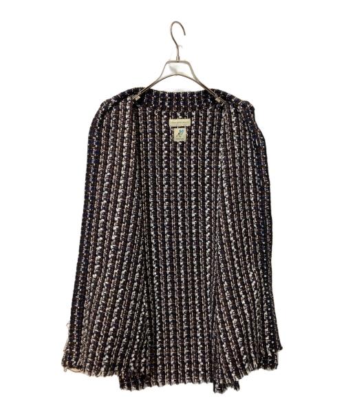 innocence（イノセンス）innocence (イノセンス) ツイードシャツジャケット ブラウン×ネイビー サイズ:Mの古着・服飾アイテム