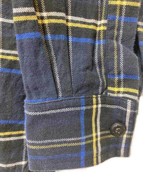 OFFWHITE（オフホワイト）OFFWHITE (オフホワイト) チェックシャツ ネイビー サイズ:Mの古着・服飾アイテム