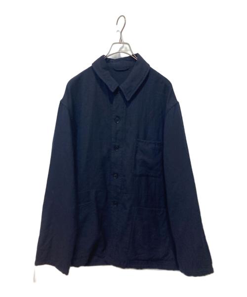 KAPTAIN SUNSHINE（キャプテンサンシャイン）KAPTAIN SUNSHINE (キャプテンサンシャイン) Wool Gauze Work Shirt Jacket ネイビー サイズ:４の古着・服飾アイテム