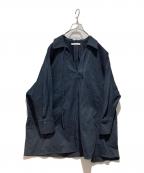 ETRE TOKYOエトレトウキョウ）の古着「スキッパーチュニックブラウス」｜ネイビー