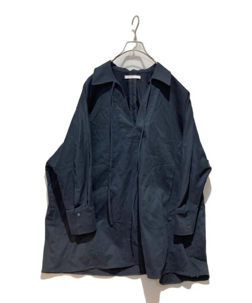 ETRE TOKYO（エトレトウキョウ）ETRE TOKYO (エトレトウキョウ) スキッパーチュニックブラウス ネイビー サイズ:Freeの古着・服飾アイテム