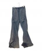 SYUMAN.シュウマン）の古着「Wave gather Acid trousers」｜グレー