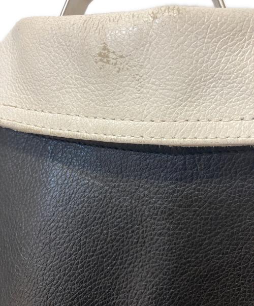 SEX POT ReVeNGe（セックスポットリベンジ）SEX POT ReVeNGe (セックスポットリベンジ) バイカラースタッズダブルライダースジャケット ホワイト×ブラック サイズ:34の古着・服飾アイテム