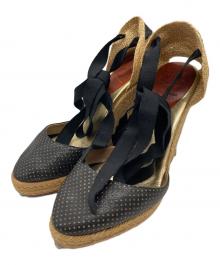 Christian Louboutin（クリスチャン・ルブタン）の古着「ウェッジソールサンダル」｜ベージュ