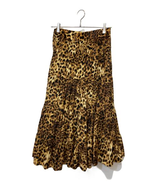 Needles（ニードルズ）Needles (ニードルズ) BEAMS BOY (ビームスボーイ) 別注レオパードロングスカート ブラウン サイズ:2の古着・服飾アイテム