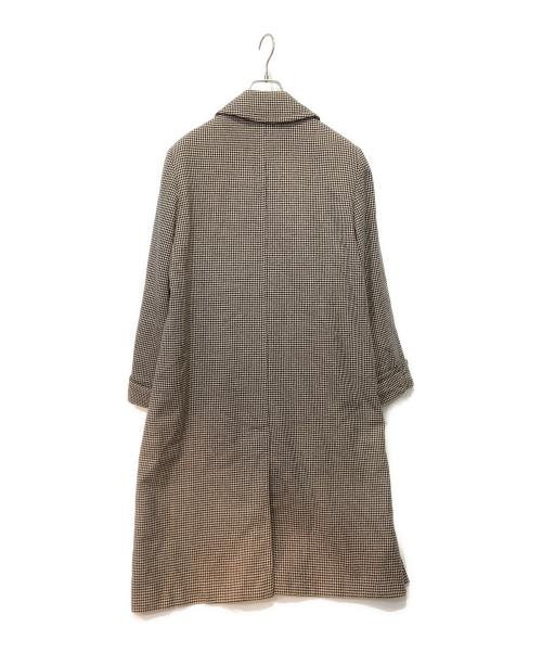 Aquascutum（アクアスキュータム）Aquascutum (アクアスキュータム) 50’s 千鳥格子ステンカラーコート ネイビー×ベージュ サイズ:不明の古着・服飾アイテム