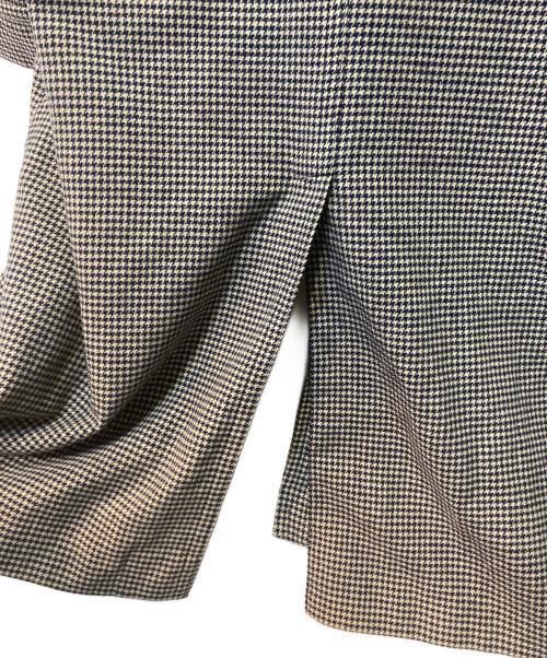 Aquascutum（アクアスキュータム）Aquascutum (アクアスキュータム) 50’s 千鳥格子ステンカラーコート ネイビー×ベージュ サイズ:不明の古着・服飾アイテム