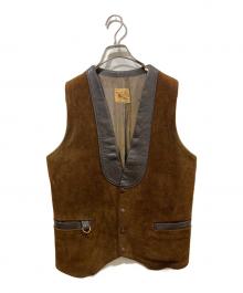 BAY RIVER（ベイリバー）の古着「60～70’s スウェードベスト」｜ブラウン×ブラック