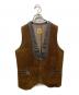 BAY RIVER（ベイリバー）の古着「60～70’s スウェードベスト」｜ブラウン×ブラック