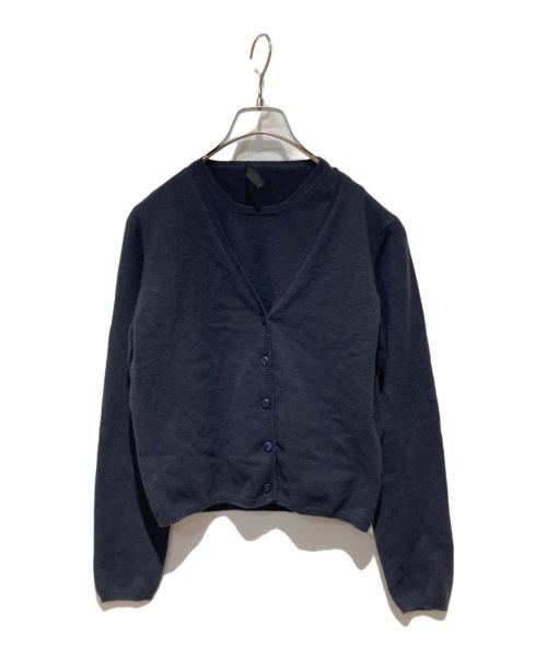 PRADA（プラダ）PRADA (プラダ) カシミヤアンサンブルカーディガン ネイビー サイズ:38の古着・服飾アイテム