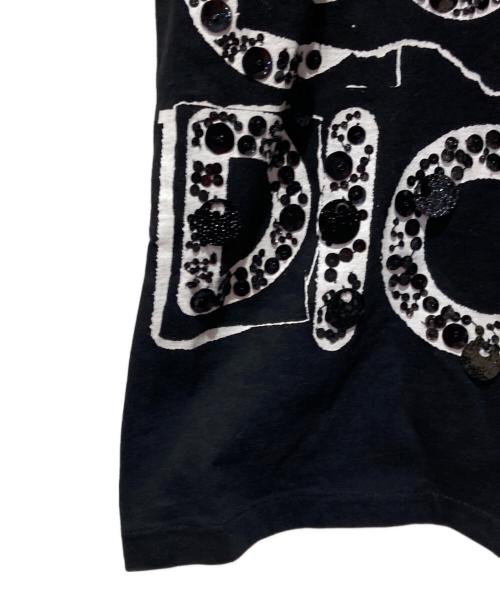 Christian Dior（クリスチャン ディオール）Christian Dior (クリスチャン ディオール) スパンコールプリントTシャツ ブラック サイズ:36の古着・服飾アイテム
