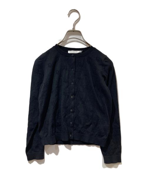 Christian Dior（クリスチャン ディオール）Christian Dior (クリスチャン ディオール) ロゴエンブロイダリーカシミヤ混カーディガン ブラック サイズ:KIDS 10の古着・服飾アイテム