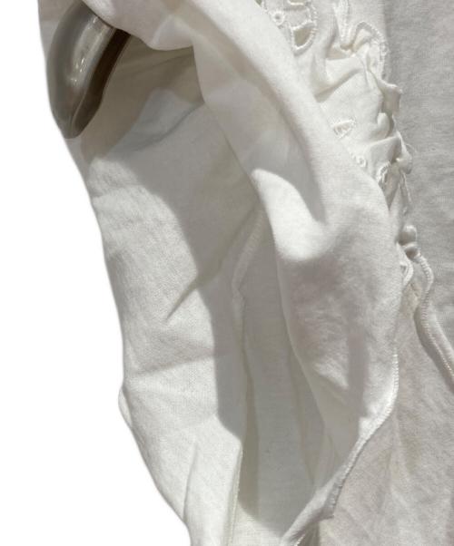 LOUIS VUITTON（ルイ ヴィトン）LOUIS VUITTON (ルイ ヴィトン) モノグラムカットワークレースTシャツ ホワイト サイズ:XSの古着・服飾アイテム