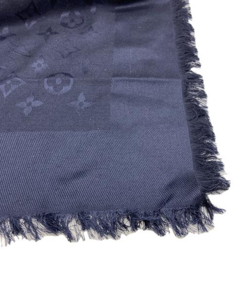 LOUIS VUITTON（ルイ ヴィトン）LOUIS VUITTON (ルイ ヴィトン) シルク混モノグラムストール ネイビーの古着・服飾アイテム