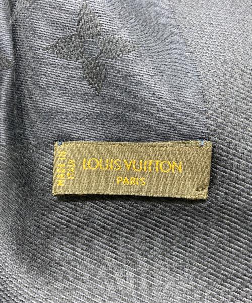 LOUIS VUITTON（ルイ ヴィトン）LOUIS VUITTON (ルイ ヴィトン) シルク混モノグラムストール ネイビーの古着・服飾アイテム