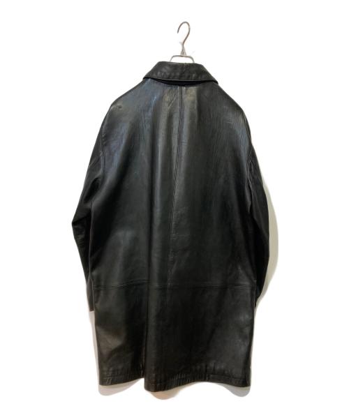 Eddie Bauer（エディーバウアー）Eddie Bauer (エディーバウアー) レザーカーコート ブラック サイズ:不明の古着・服飾アイテム