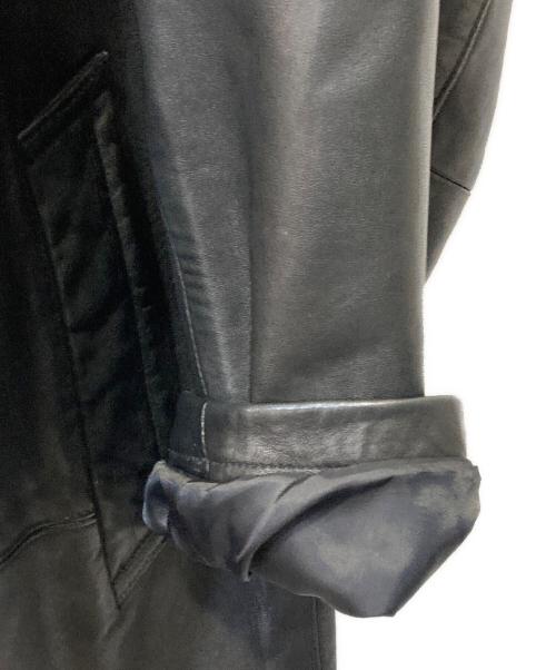 Eddie Bauer（エディーバウアー）Eddie Bauer (エディーバウアー) レザーカーコート ブラック サイズ:不明の古着・服飾アイテム