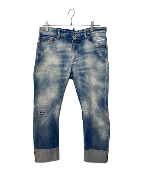 DSQUARED2（ディースクエアード）DSQUARED2 (ディースクエアード) スキニーデニムパンツ ブルー サイズ:46の古着・服飾アイテム