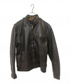 Schottショット）の古着「シングルライダースジャケット」｜ブラウン