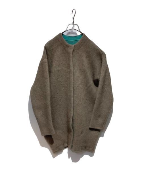 ELENDEEK（エレンディーク）ELENDEEK (エレンディーク) ラクーンミックスWカーディガン ベージュ サイズ:Freeの古着・服飾アイテム