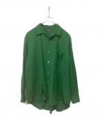 COMME des GARCONS HOMME PLUSコムデギャルソンオムプリュス）の古着「オーバーサイズウールシャツ」｜グリーン