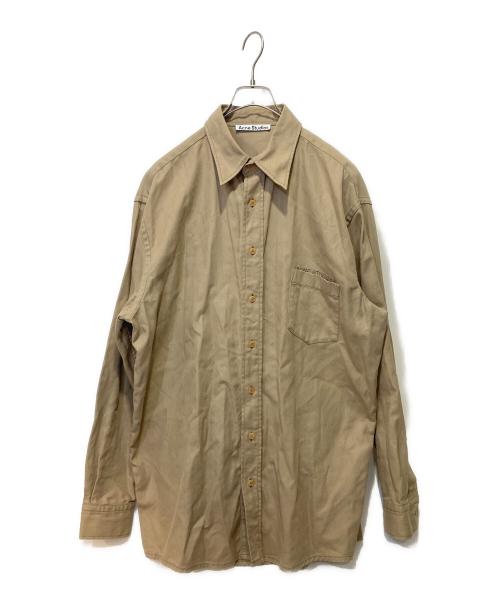 Acne studios（アクネ ストゥディオズ）ACNE STUDIOS (アクネ ストゥディオス) コットンリネンシャツ ベージュ サイズ:48の古着・服飾アイテム