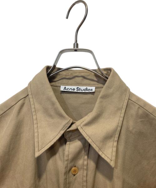 Acne studios（アクネ ストゥディオズ）ACNE STUDIOS (アクネ ストゥディオス) コットンリネンシャツ ベージュ サイズ:48の古着・服飾アイテム