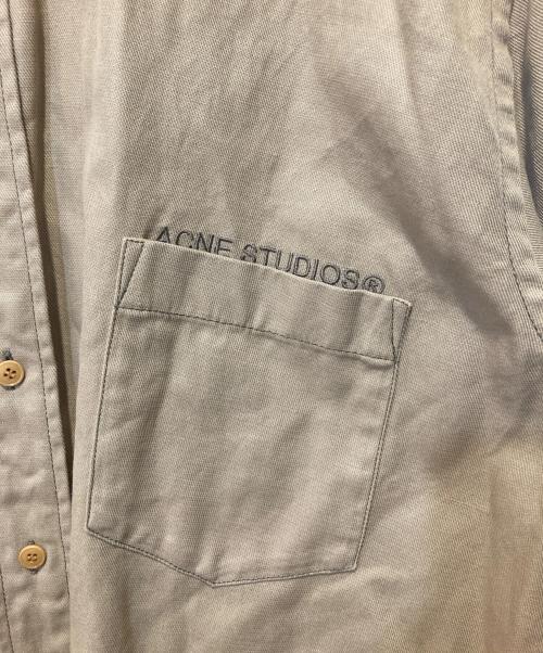 Acne studios（アクネ ストゥディオズ）ACNE STUDIOS (アクネ ストゥディオス) コットンリネンシャツ ベージュ サイズ:48の古着・服飾アイテム
