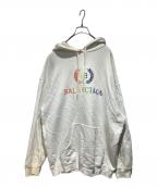 BALENCIAGAバレンシアガ）の古着「19ss Rainbow BB Logo Hoodie」｜ホワイト
