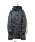 Traditional Weatherwearトラディショナルウェザーウェア）の古着「キルティングフーデッドコート」｜ブラック