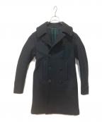 maillotマイヨ）の古着「navy long pea coat」｜ネイビー