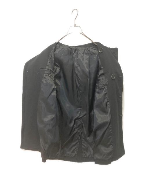 COMME des GARCONS HOMME（コムデギャルソン オム）COMME des GARCONS HOMME (コムデギャルソン オム) 縮絨後染めPコート ブラック サイズ:XSの古着・服飾アイテム