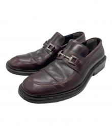 GUCCI（グッチ）の古着「スクエアトゥビットローファー」｜ブラウン