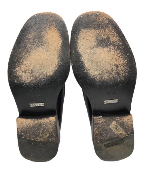 GUCCI（グッチ）GUCCI (グッチ) スクエアトゥビットローファー ブラウン サイズ:40 1/2の古着・服飾アイテム