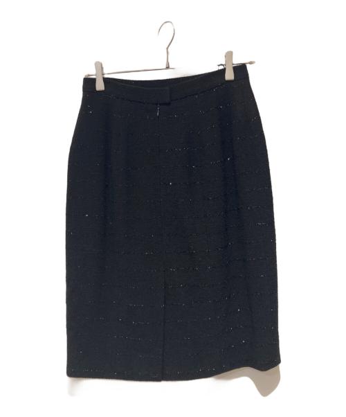 CHANEL（シャネル）CHANEL (シャネル) ツイードミニスカート ブラック サイズ:42の古着・服飾アイテム
