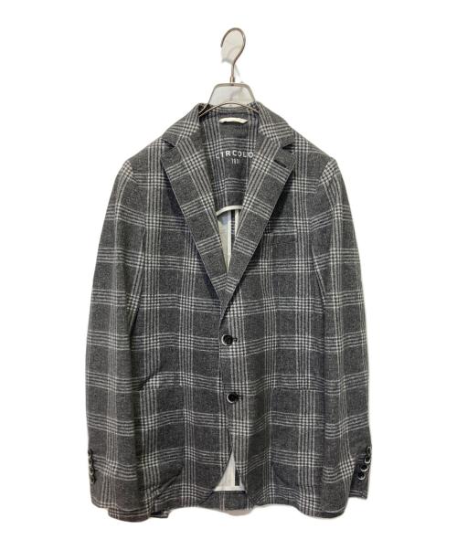 CIRCOLO 1901（チルコロ1901）Circolo 1901 (チルコロ1901) チェックテーラードジャケット グレー サイズ:46の古着・服飾アイテム
