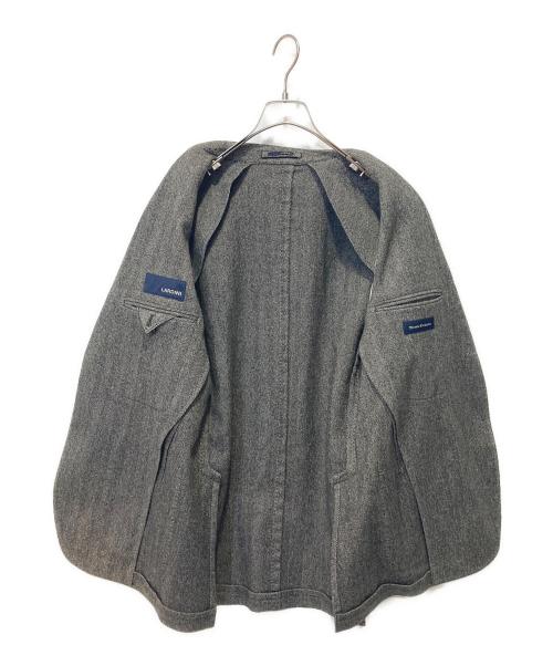LARDINI（ラルディーニ）LARDINI (ラルディーニ) ヘリンボーンテーラードジャケット グレー サイズ:48の古着・服飾アイテム