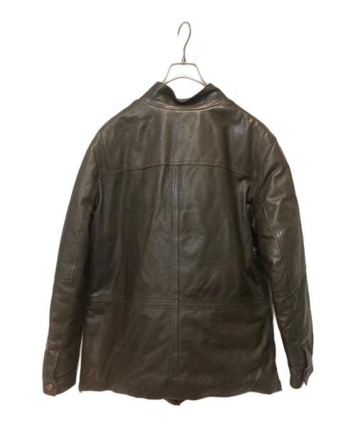 EMMETI（エンメティ）EMMETI (エンメティ) レザーダウンジャケット ブラウン サイズ:Mの古着・服飾アイテム