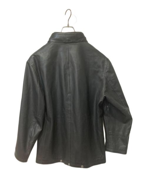 LOUIS VUITTON（ルイ ヴィトン）LOUIS VUITTON (ルイ ヴィトン) カーフレザージャケット ブラック サイズ:52の古着・服飾アイテム