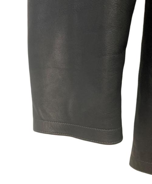 LOUIS VUITTON（ルイ ヴィトン）LOUIS VUITTON (ルイ ヴィトン) カーフレザージャケット ブラック サイズ:52の古着・服飾アイテム