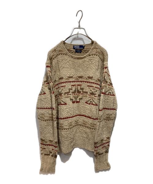 POLO RALPH LAUREN（ポロ・ラルフローレン）POLO RALPH LAUREN (ポロ・ラルフローレン) ネイティブ柄ニット ベージュ サイズ:Mの古着・服飾アイテム