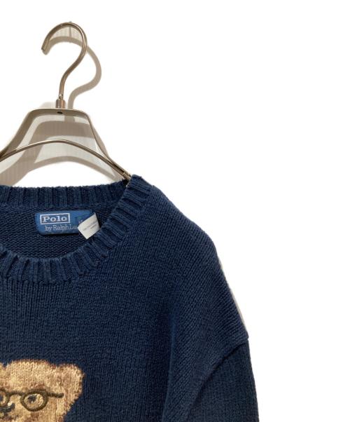 POLO RALPH LAUREN（ポロ・ラルフローレン）POLO RALPH LAUREN (ポロ・ラルフローレン) ポロベアーニット ネイビー サイズ:Mの古着・服飾アイテム