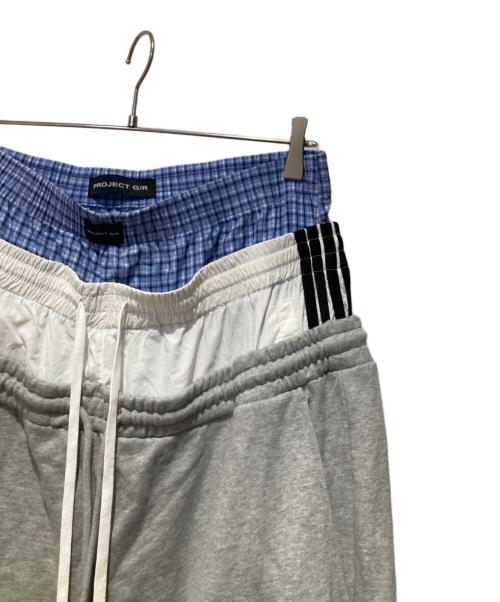 PROJECT G/R（プロジェクト ジーアール）PROJECT G/R (プロジェクト ジーアール) 3layered  weat pants グレー×ブルー サイズ:3の古着・服飾アイテム