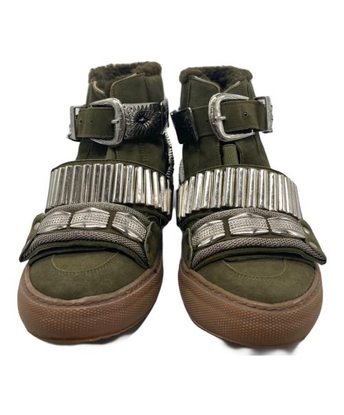 TOGA PULLA（トーガ プルラ）TOGA PULLA (トーガ プルラ) ハイカットスニーカー オリーブ サイズ:37の古着・服飾アイテム