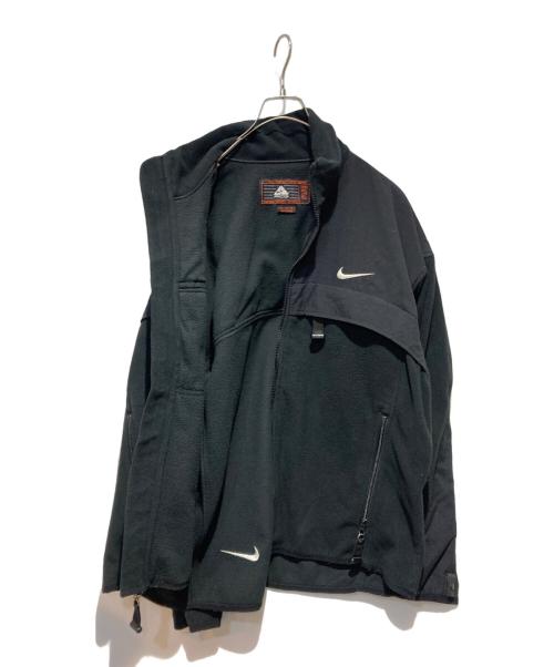 NIKE ACG（ナイキエーシージー）NIKE ACG (ナイキエーシージー) ナイロン切替フリースジャケット ブラック サイズ:Lの古着・服飾アイテム