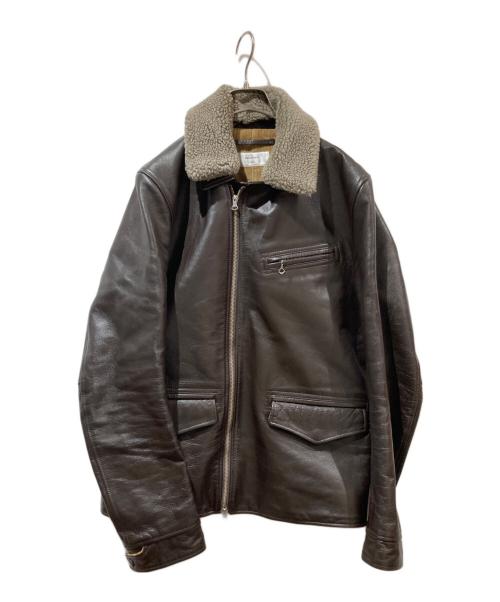 Sandinista（サンディニスタ）Sandinista (サンディニスタ) ボアレザージャケット ブラウン サイズ:Lの古着・服飾アイテム