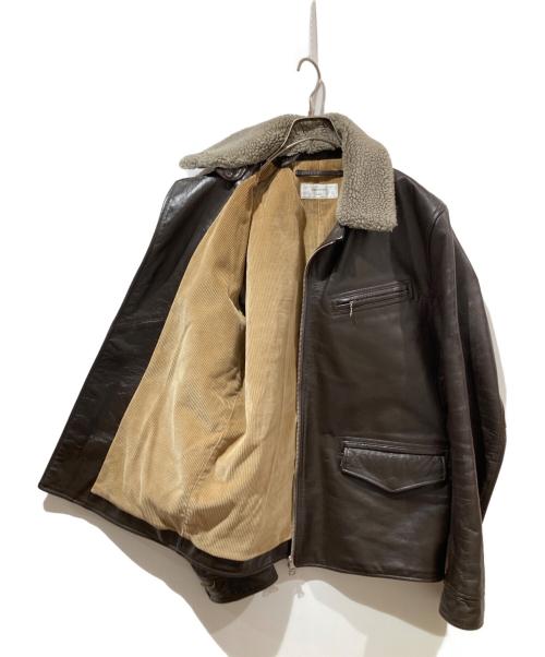 Sandinista（サンディニスタ）Sandinista (サンディニスタ) ボアレザージャケット ブラウン サイズ:Lの古着・服飾アイテム