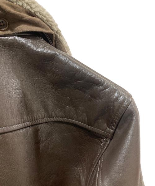 Sandinista（サンディニスタ）Sandinista (サンディニスタ) ボアレザージャケット ブラウン サイズ:Lの古着・服飾アイテム